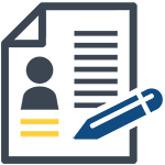 icon of paper and blue pencil depicting number of Get Resume Help resumes written